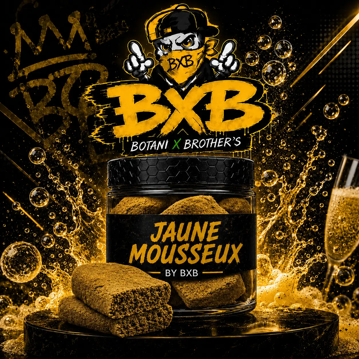 Jaune Mousseux – Résine CBD – Gamme Sélection – 100 % naturelle