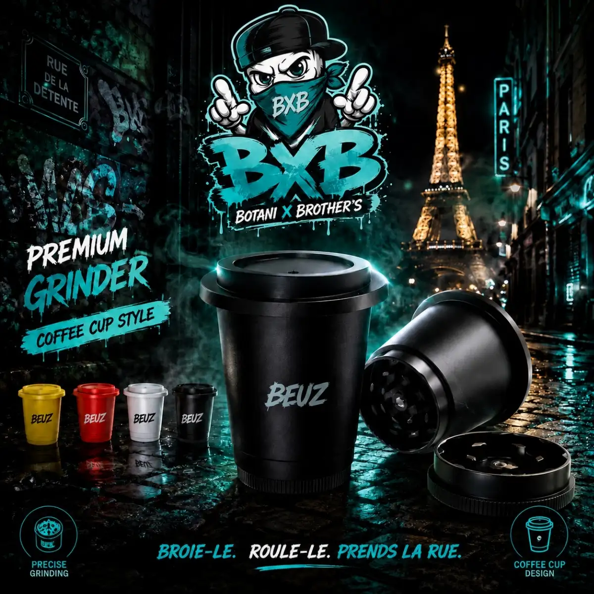 Grinder Beuz 2 in 1 - Grinder + Pot Conservation