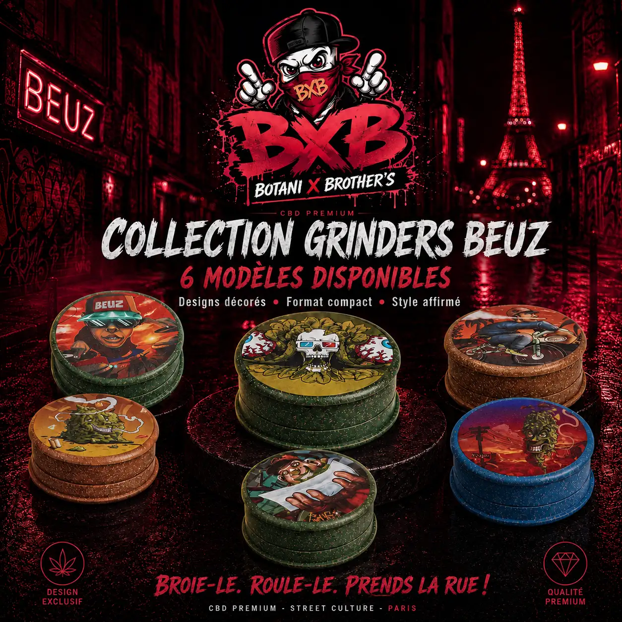 Grinder BEUZ – 3 Parties – Chanvre Biodégradable