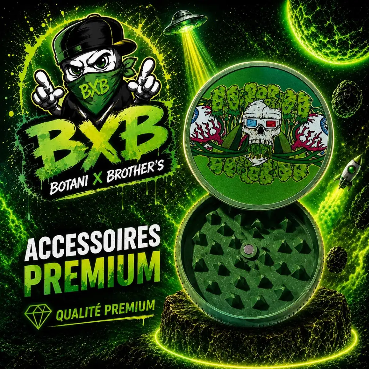Grinder BEUZ – 3 Parties – Chanvre Biodégradable