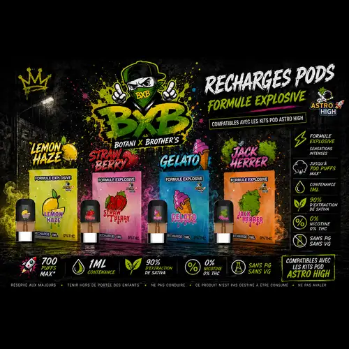 Recharge Pod Astro High – Formule Explosive – 1 ml – 0% THC