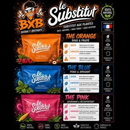 Le Substitut aux Plantes – Sans Tabac & Sans Nicotine – 30 g – 3 Variétés